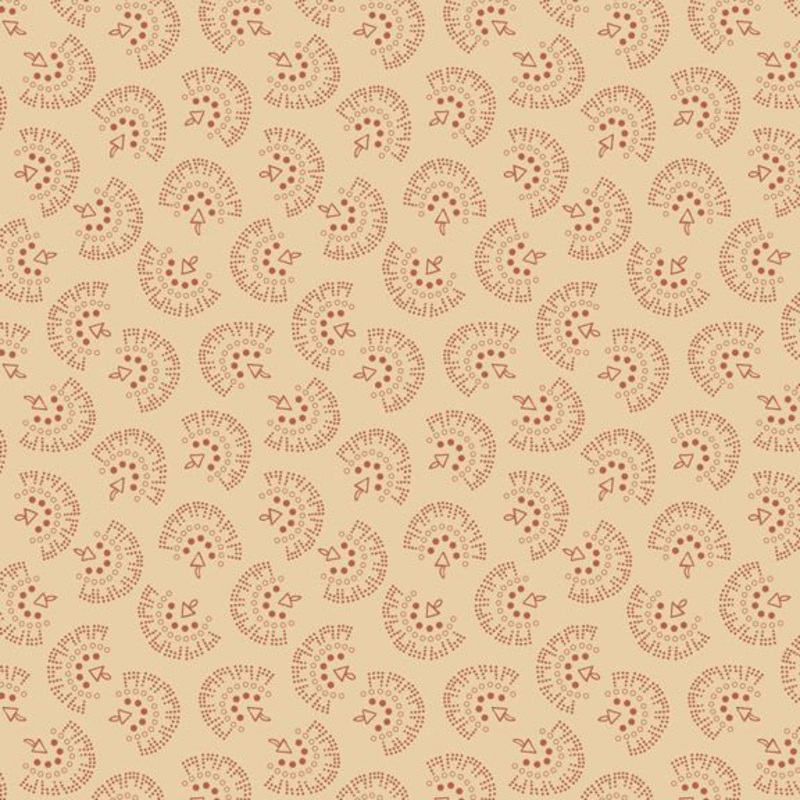Repro Reds R3115-Cream by Marcus Fabrics