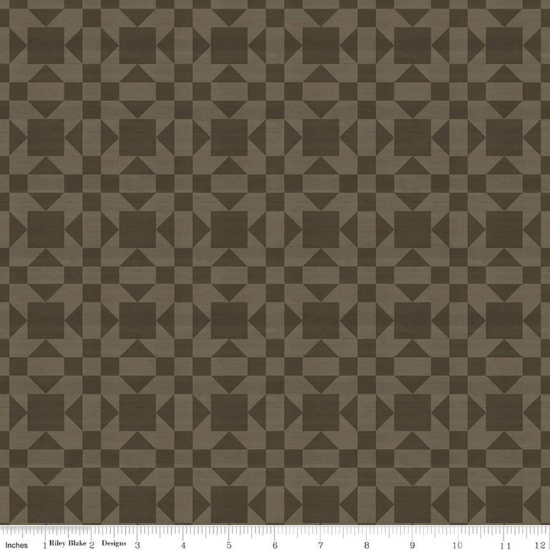 Riley Blake Barn Quilts Sister's Choice Brown C11052