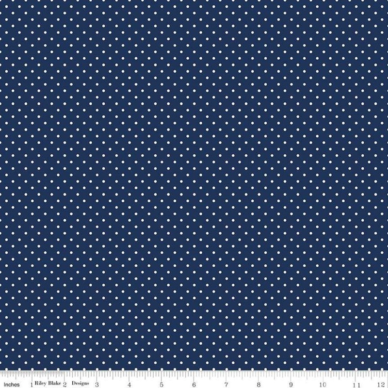 Riley Blake - Swiss Dot  C670-21-Navy