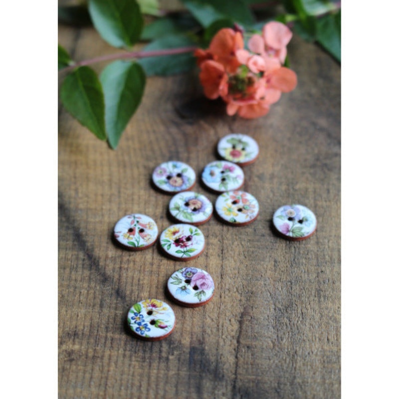 Wildflower Mini Ceramic Buttons