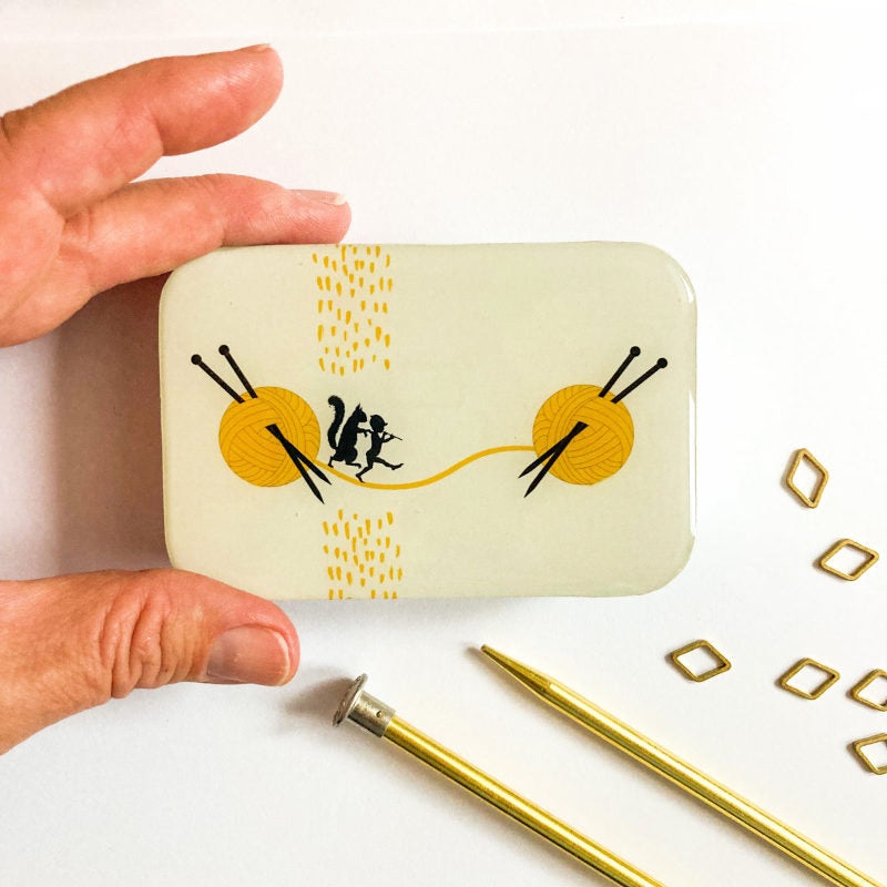 Yarn Ball Notions Tin-Small & Large