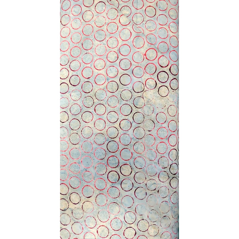 Batik - Gray Pink Circles # 102