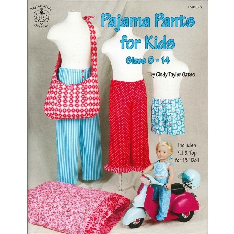 Book  Pajama Pants for Kids sizes 5 - 14 sewing Book by Cindy Taylor Oates