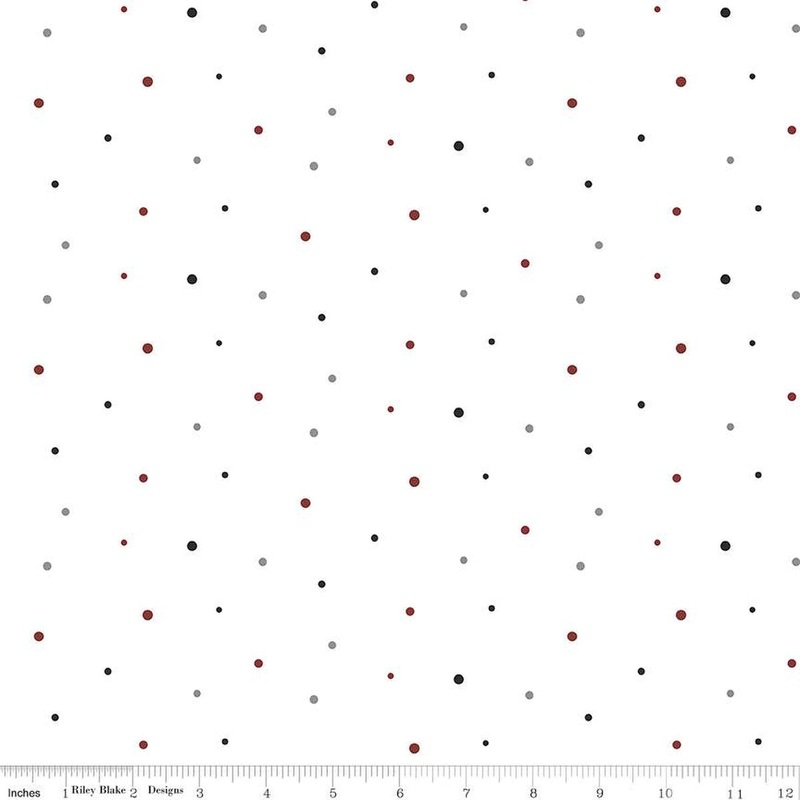 Flannel - Hello Winter Dots Multi by Riley Blake F11944-MULTI