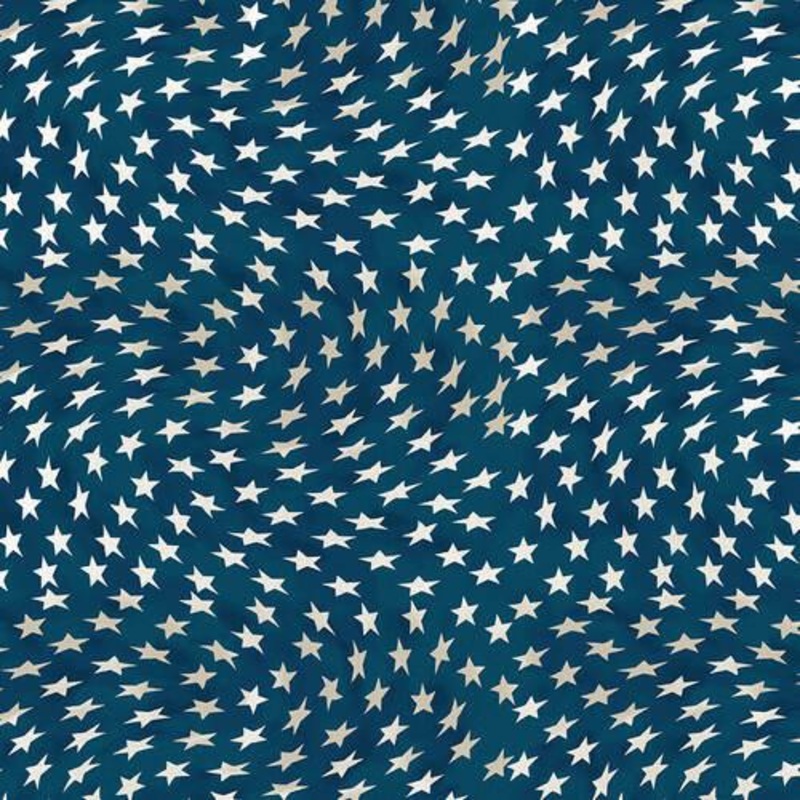 National Emblem Navy Star Fabric   2041-77