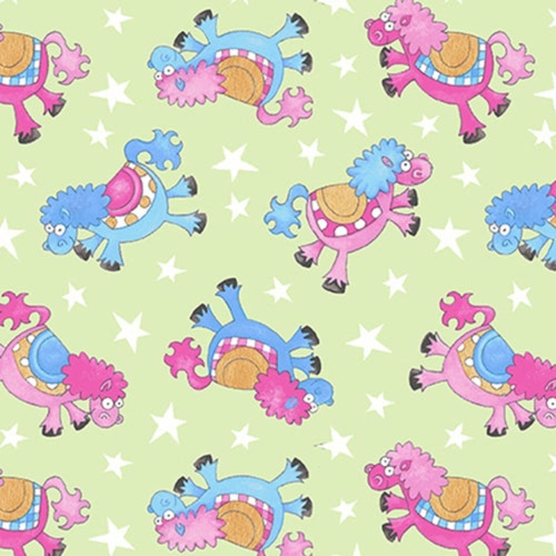 Once Upon a Time Tossed Horses Fabric 125-62