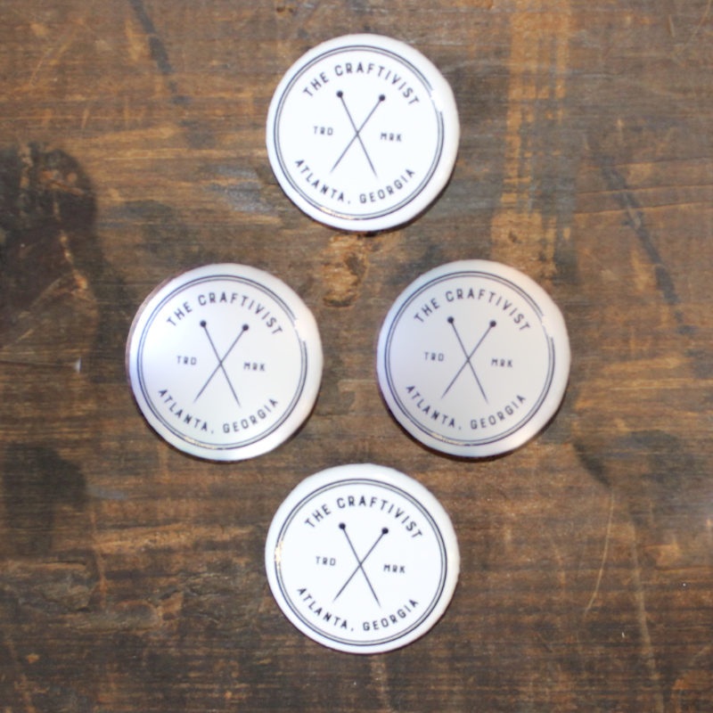 The Craftivist buttons