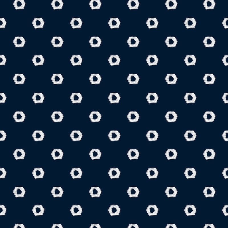 Under Construction -Navy - Hex Nut 6056-77