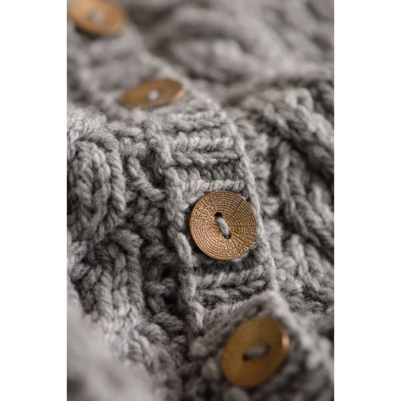 Woodgrain Brass Buttons