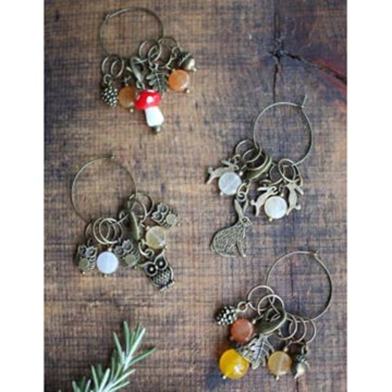 Woodland Stitch Markers-Mushroom & Rabbit & Owl & Tree