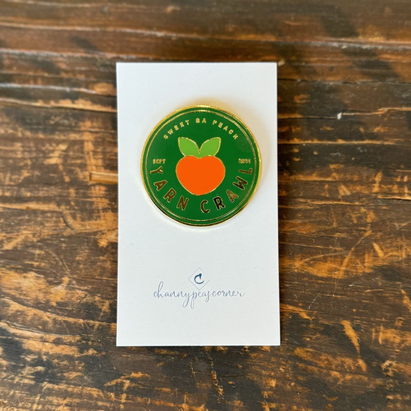 2024 Sweet Georgia Peach Yarn Crawl Enamel Pin