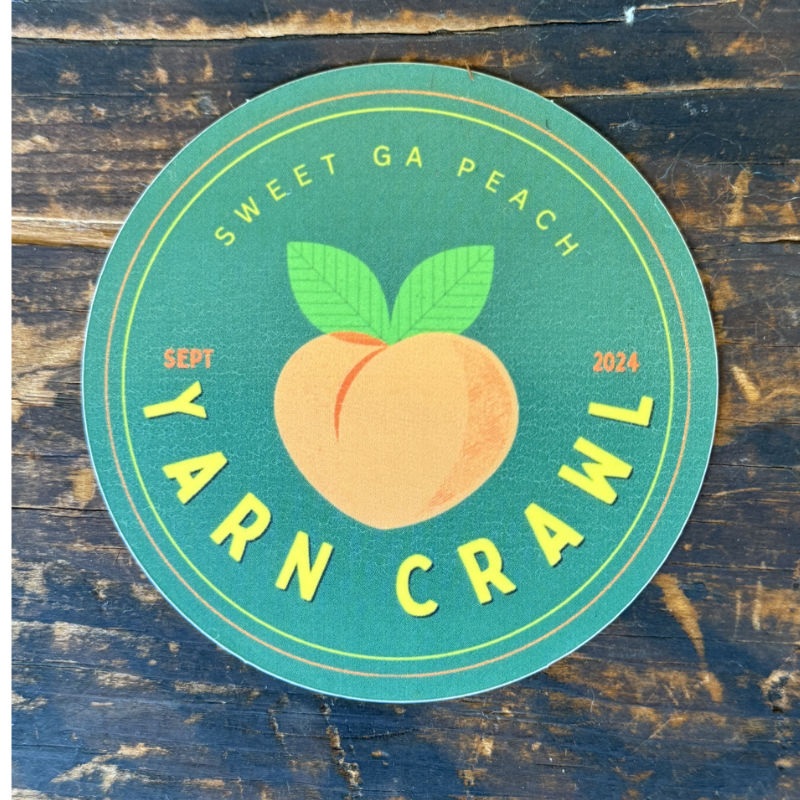 2024 Sweet Georgia Peach Yarn Crawl Sticker