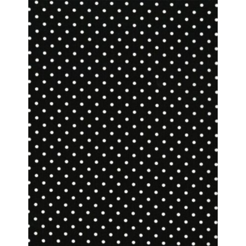 Black w/White Polka Dot Basic Pin by Timeless Treasures  C1820