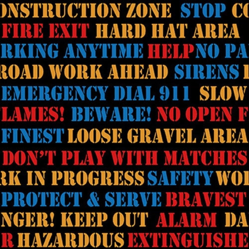 Construction Zone 385-99 Black Construction Words