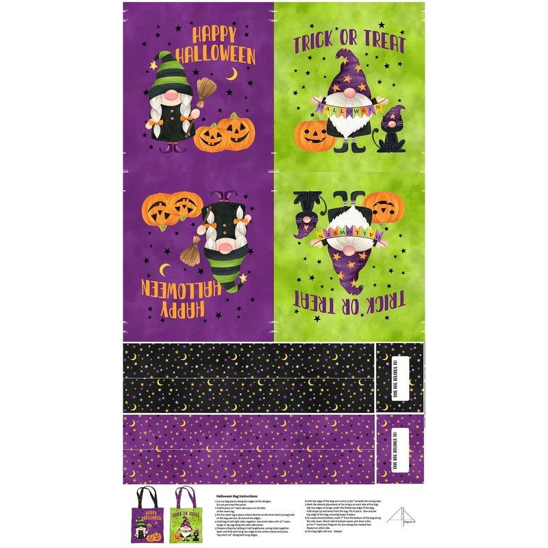 Gnomes Night Out 24669-85 Panel by Northcott Fabrics