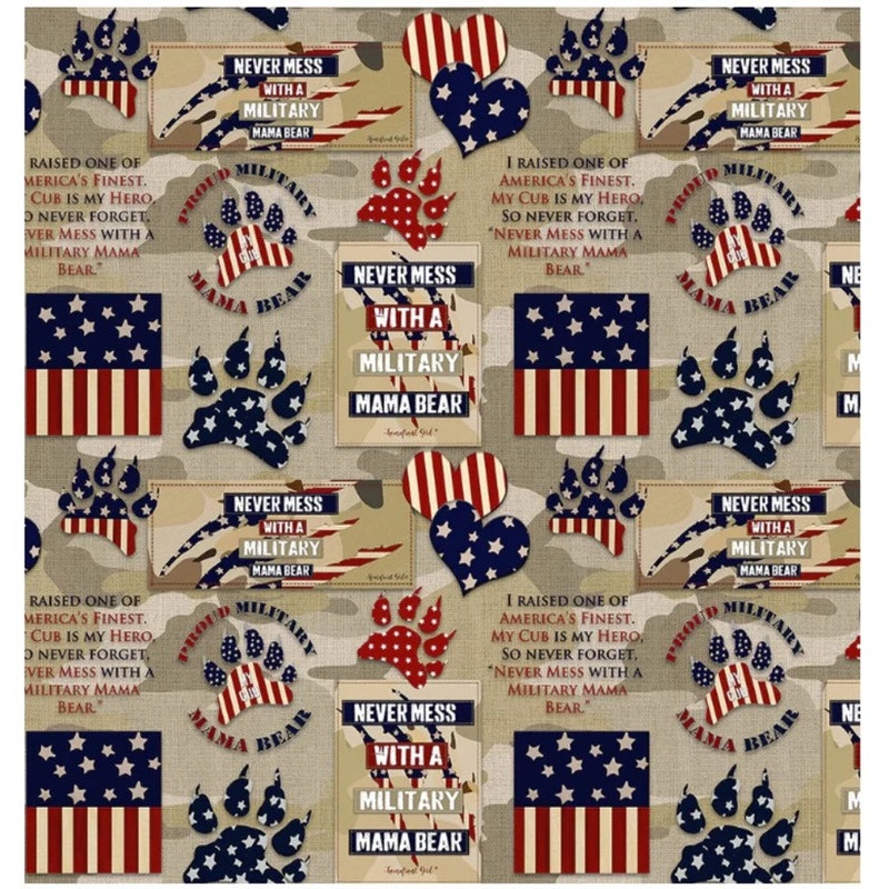 Homefront Girl Military Mama Bear Camo Allover Sykel 10432