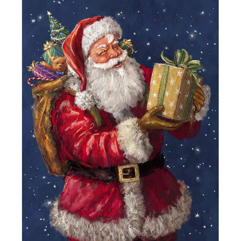 Picture a Christmas Santa's Gifts Panel PD12374-GIFT
