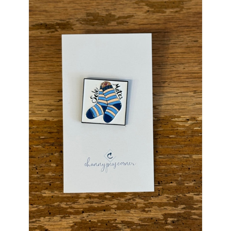 Sole Mates Enamel Pin (Blue)