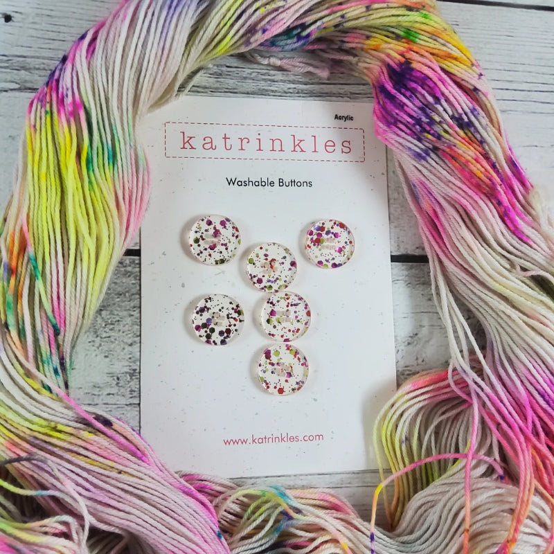 Spring Glitter Acrylic Buttons