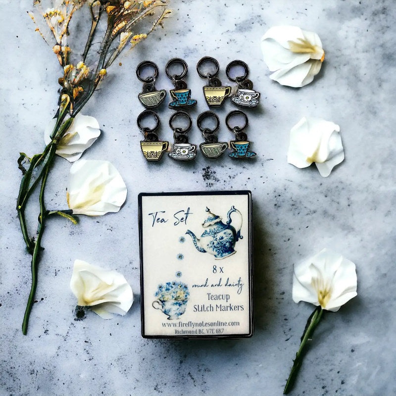 Tea Set Knitting Stitch Markers