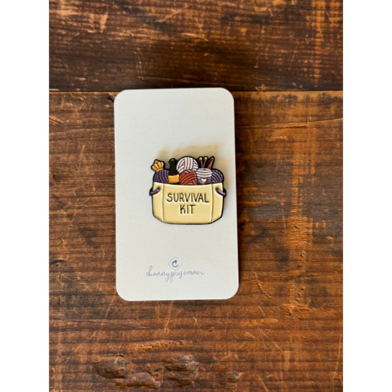 Yarn Lover Survival Kit Enamel Pin