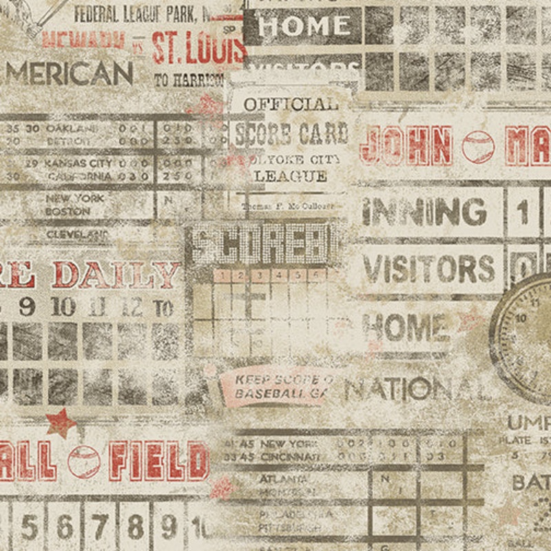 BASEBALL SCOREBOARDS TAN/MULTI  02387-77