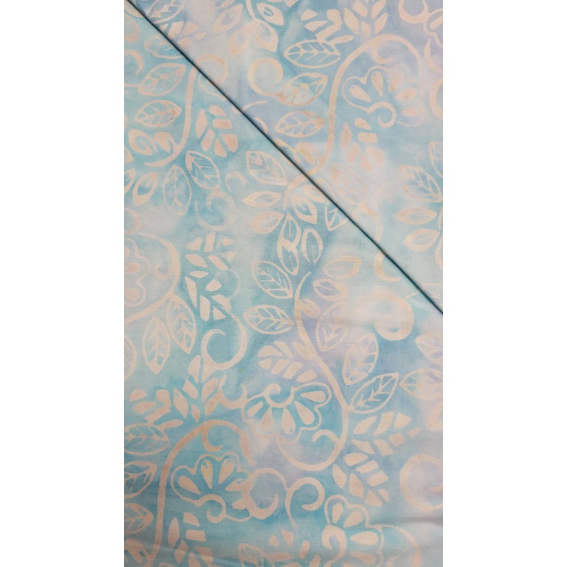 Batik - Lt. Blue Leaft Scroll  # 129