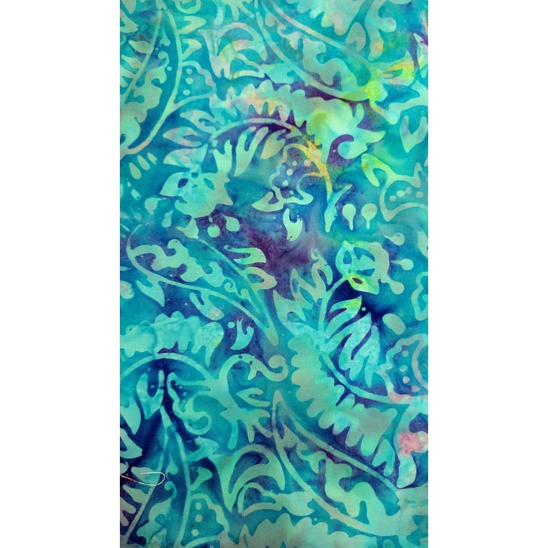 Batik - Lt. Blue & Royal green fern  # 125