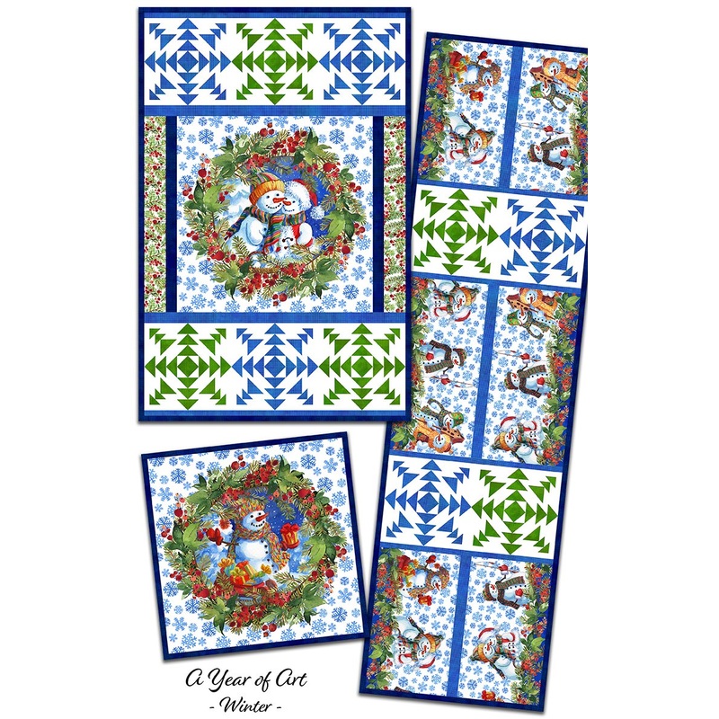 Kit - A Year of Art: Winter Table Runner from In the Beginning