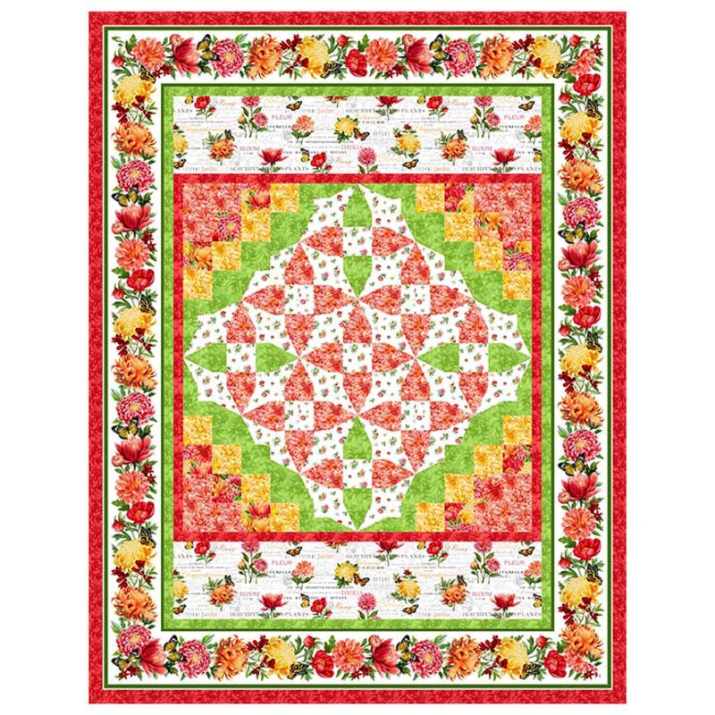 Kit - Dazzle Quilt Kit with Morning Blossom from Northcott