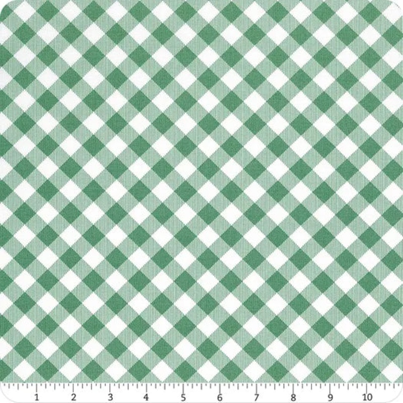 Priscilla's Pretty Plaids 9300-66 Green and White Buffalo Check