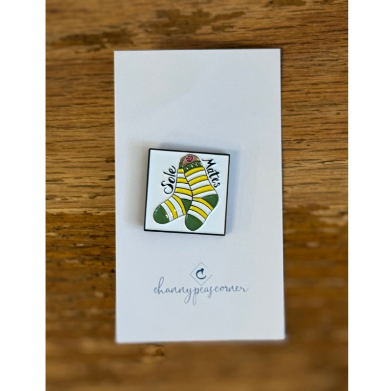 Sole Mates Enamel Pin (Green)
