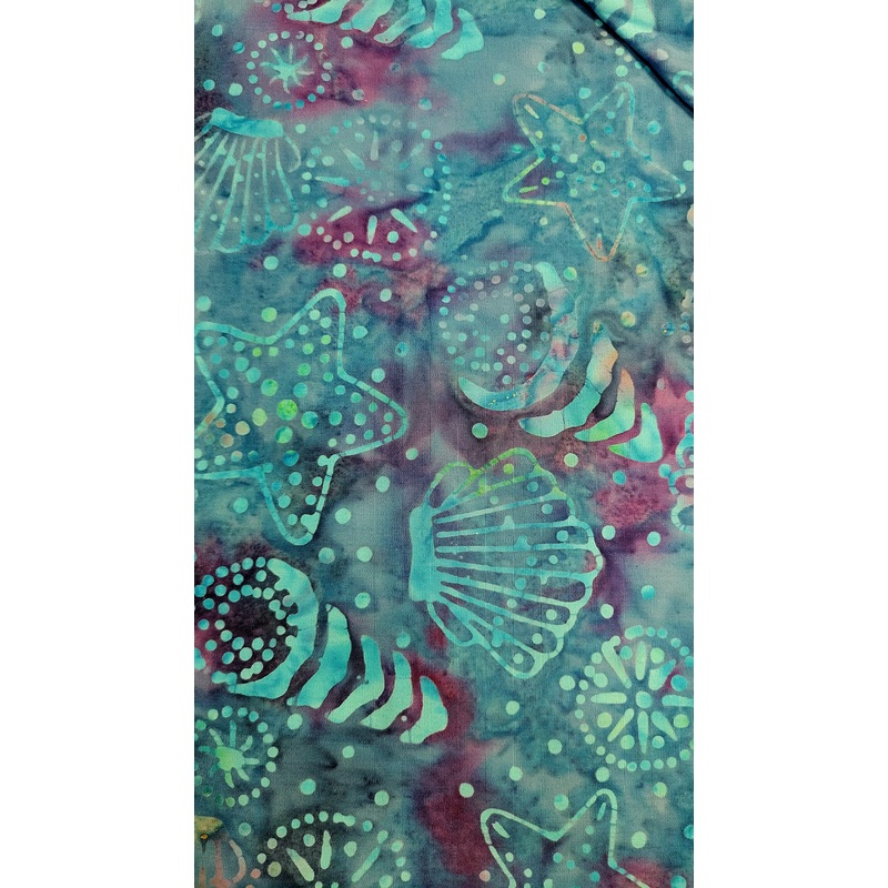 Batik - Lt. Blue w sheels # 123