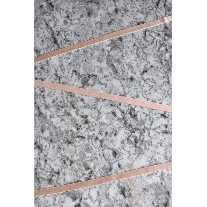 Beige 3/8 (10mm) Plush Back Satin Strap Elastic