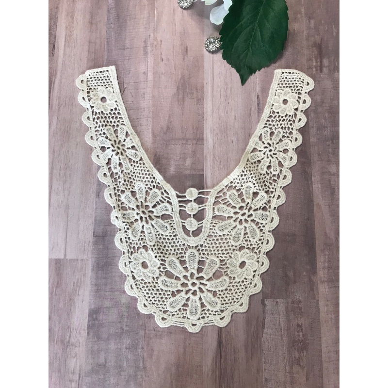 Beige Collar Applique