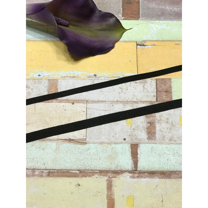 Black Braided Elastic-1/8" & 1/4" & 3/8"