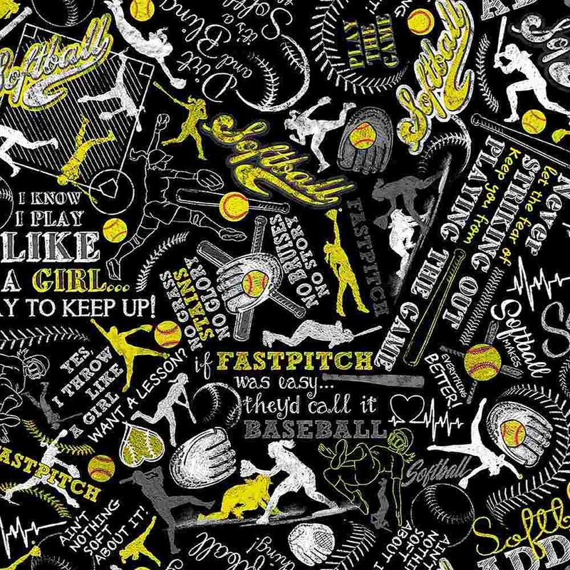 Black - Girl's Softball Text TT-Sport CD1694