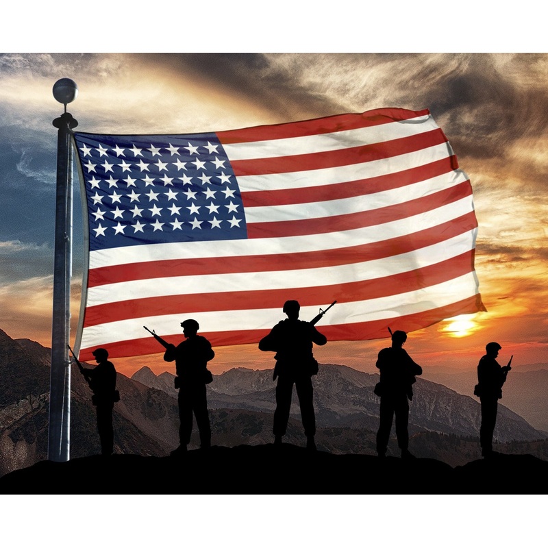 DT-Foust Exclusives DX-3703-2C-1 Multi - 48 Star Flag Panel