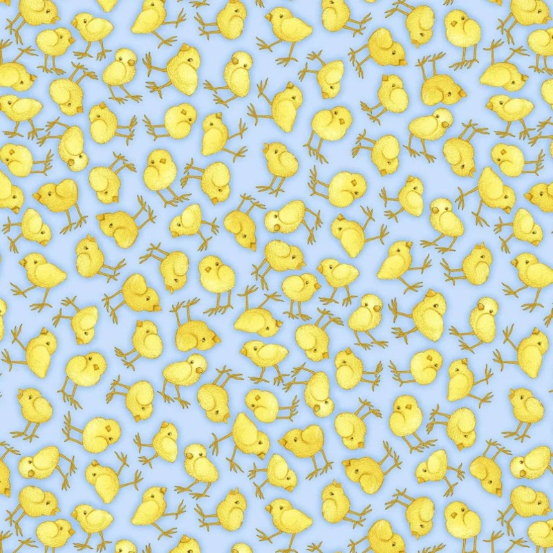 Farm Babies Fabric, Tossed Chicks, Q-551-11