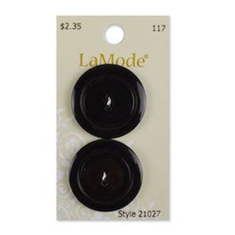 1 1/8 Black Buttons | LaMode