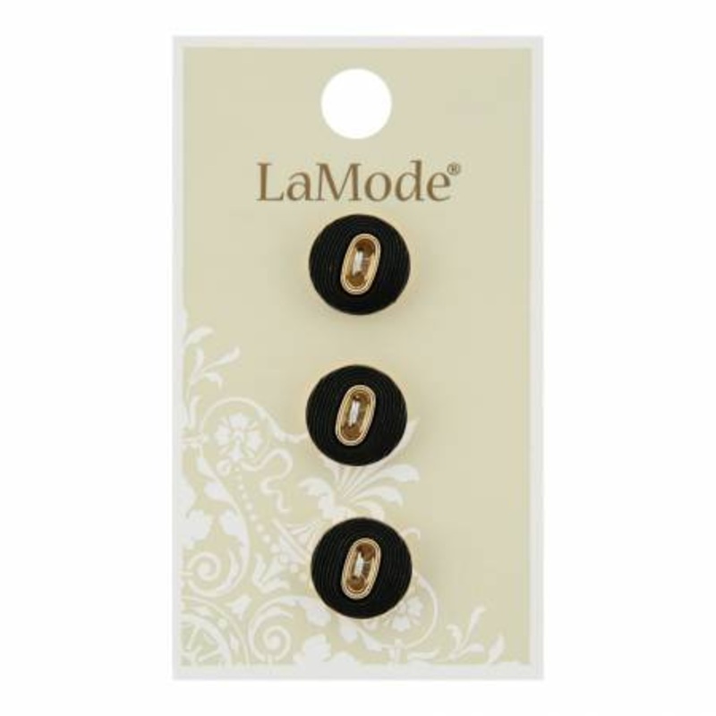 1/2 Black & Gold Buttons | LaMode