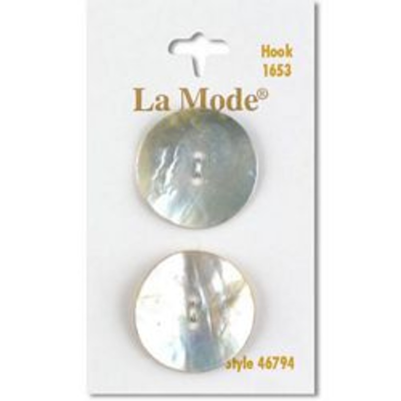 1 White Shell Buttons | LaMode