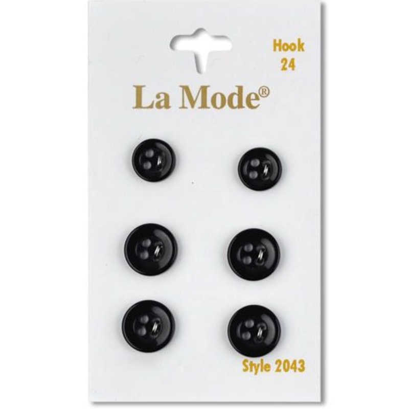 Black Shirt Set 3/8 & 7/16 Buttons | LaMode
