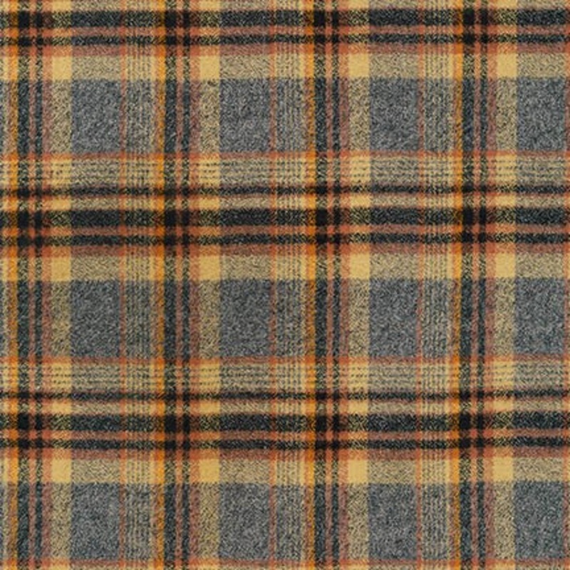 Gray/Black/Maize Plaid | Mammoth Flannel | Robert Kaufman