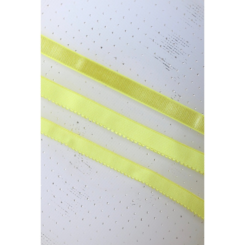 Lemon Tonic Satin Strap & Picot Elastic