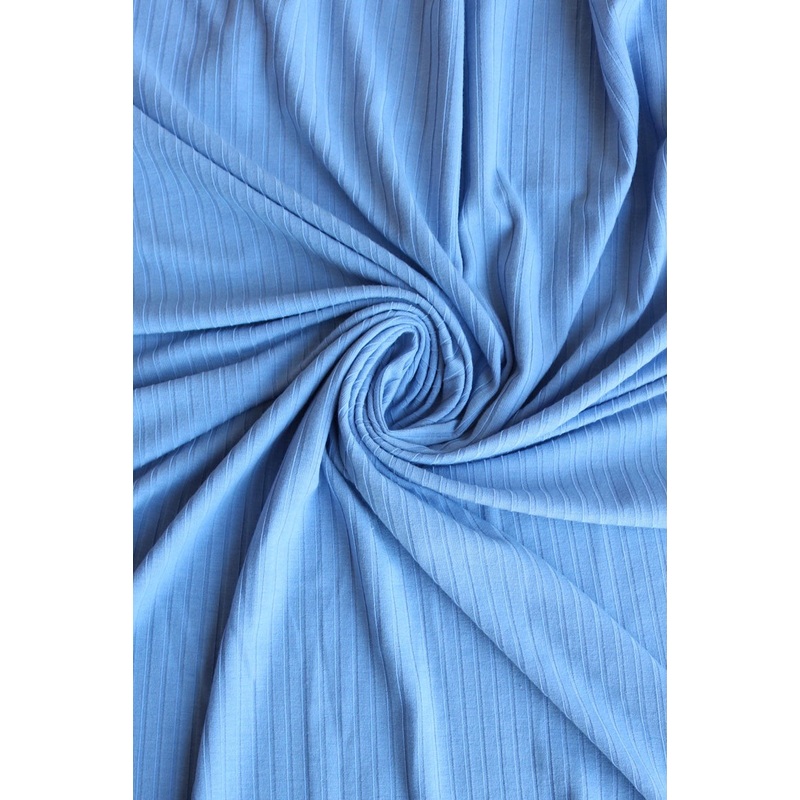 Light Blue 8x4 Poly Rib Knit