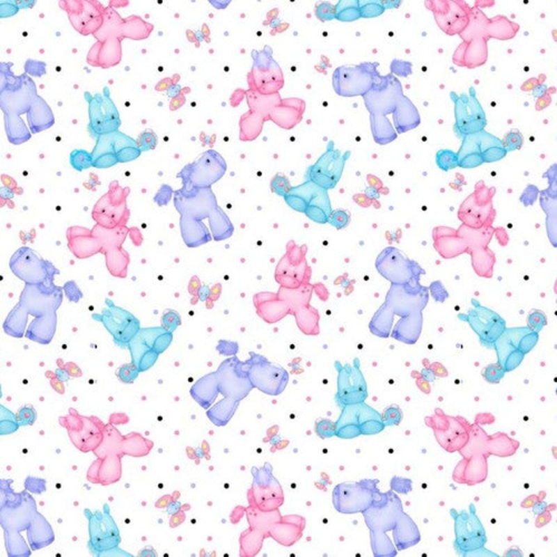 Flannel - Horses Fabric 9527-66