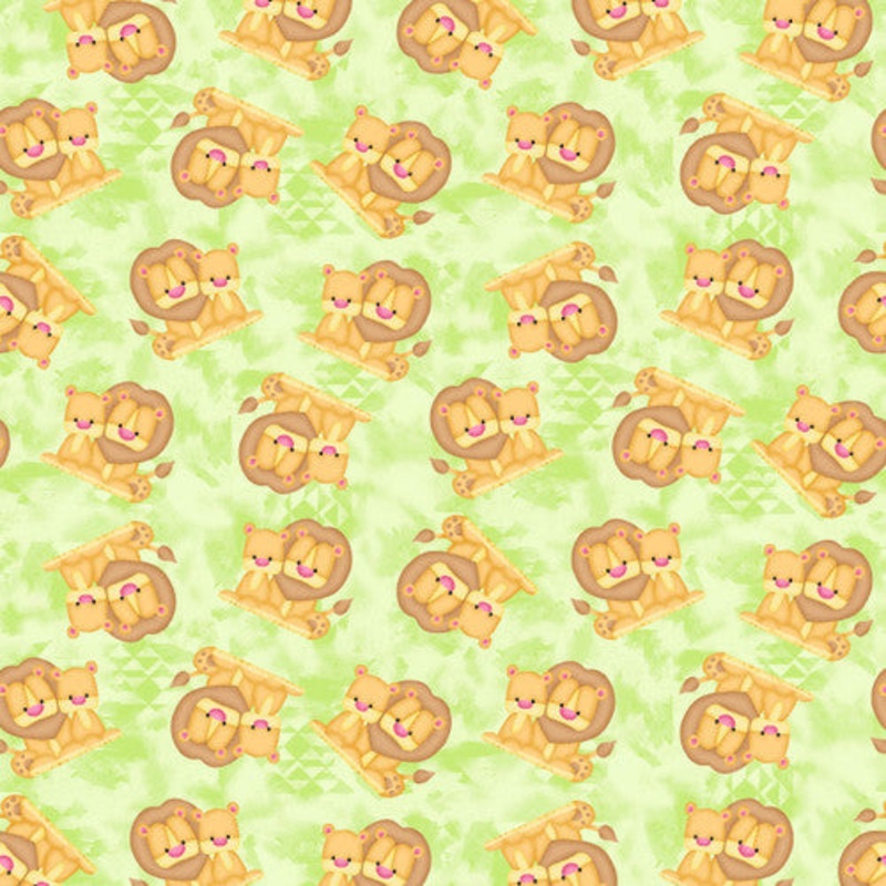 Flannel - Lions Fabric 1039-66