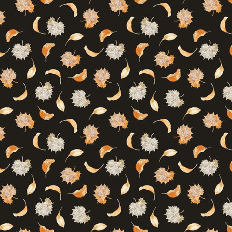 Harvest Classics by Anna Bailey 2712-99 Black Autumn Leaves