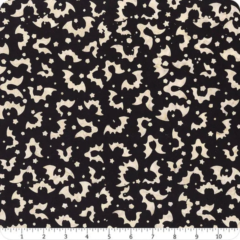 Midnight Magic Black Lots of Bats Yardage  83001-99